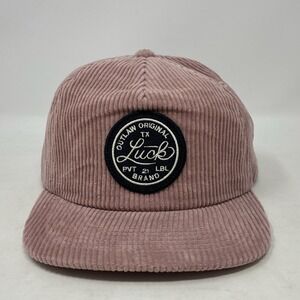 Brist Snapback Hat Outlaw Original TX Luck Pink Corduroy Trucker Hat Unisex RARE